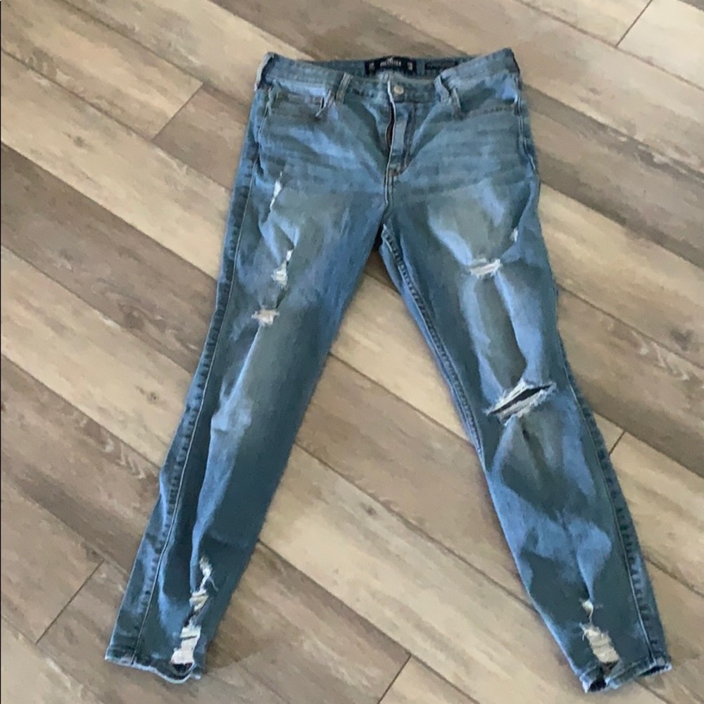 Hollister jean sz 11  high rise crop super skinny